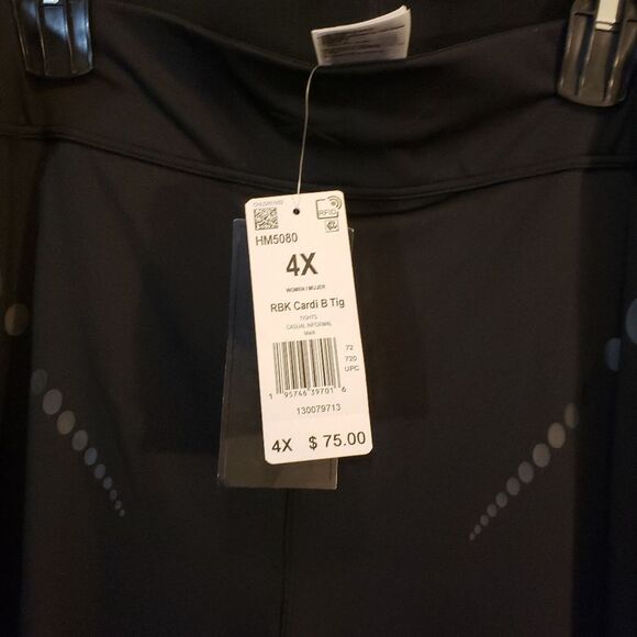 Cardi B x Reebok 4x 26/28 NWT Black Cut-Out Leggings GYM WORKOUT Activewear - Picture 10 of 16